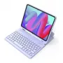 Bezvadu Bluetooth tastatūra Inateck KB04002 — QWERTY izkārtojums, iebūvēts 280 mAh akumulators, skārienpaliktnis, violeta — saderīga ar iPad Air 11 collas (6./7. paaudze)