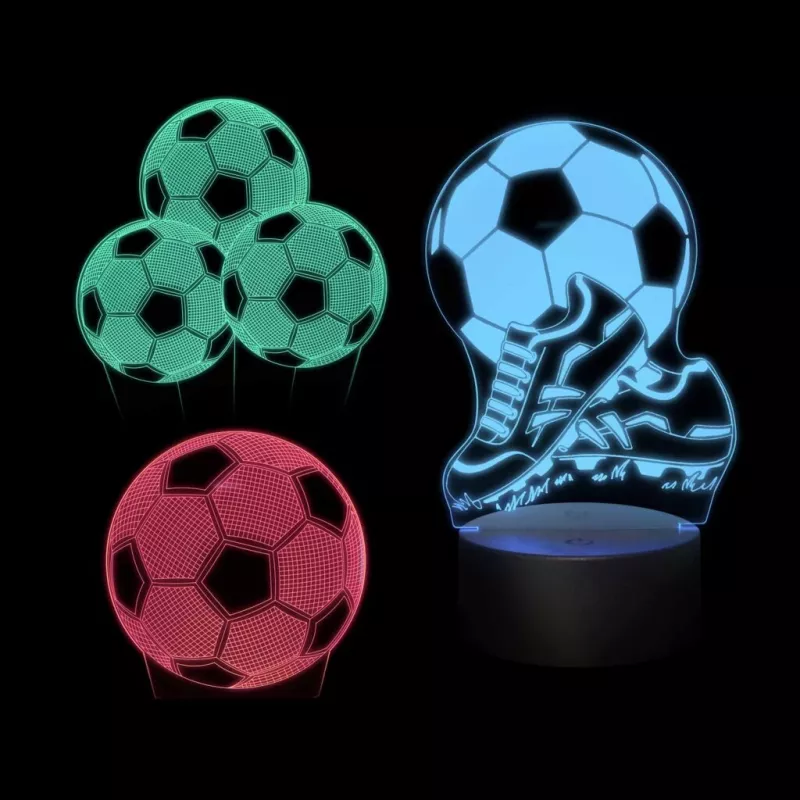 Galda lampa MANTA SNL124RGB RGB 3D gaismas dekoru bumbas, krāsu mainošas gaismas diodes, dekoratīvs apgaismojums