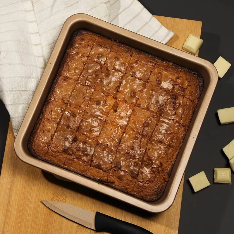 Kvadrātveida panna Russell Hobbs RH02148GEU7 22 cm zelta, nepiedegoša cepamā panna