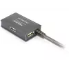 DeLock USB2.0 pagarinājuma kabelis 10m aktīvs ar 4 portu centrmezglu - Centrmezgls - 4 x USB2.0 (82748)