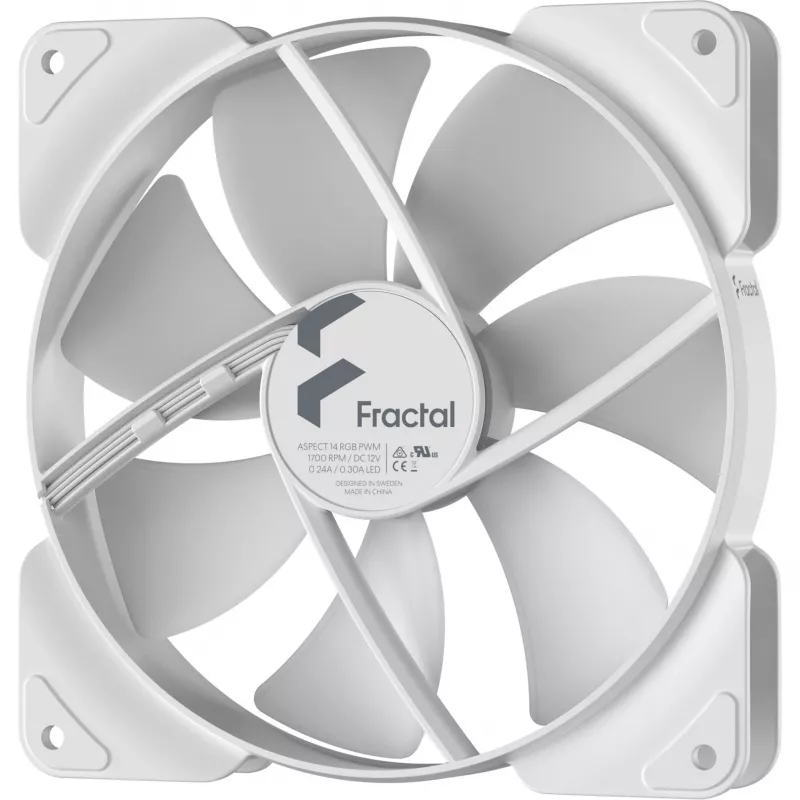 Fan Fractal Design Aspect 14 RGB PWM 14 cm balta 500-1700 RPM
