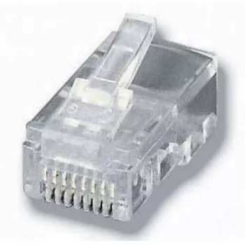 Equip modulārais spraudnis plakanajam kabelim, RJ-45 (8P8C), caurspīdīgs, 0,65 g, 11,7 mm, 21,3 mm, 7,2 mm