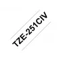 Brother TZ-251 laminēta lentes etiķešu izgatavošanas lente