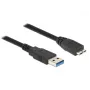 USB kabelis DeLOCK 85074 USB 3.2 Gen 1 2m USB A Micro-USB B Melns
