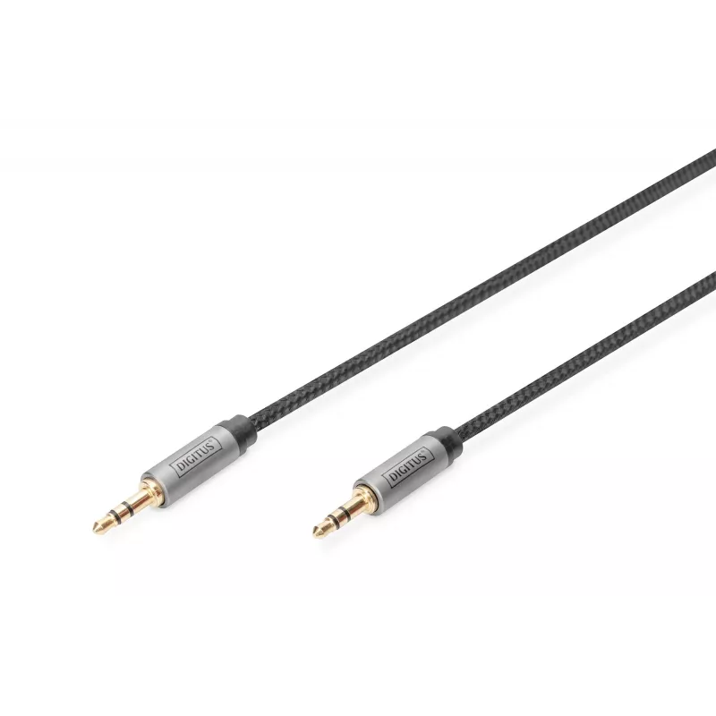 Digitus Audio savienojuma kabelis 3,5 mm ligzda–3,5 mm ligzda 1,8 m melns