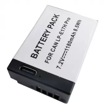 CANON akumulators LP-E17H Pro (bez mikroshēmas), 1180mAh, USB Type-C