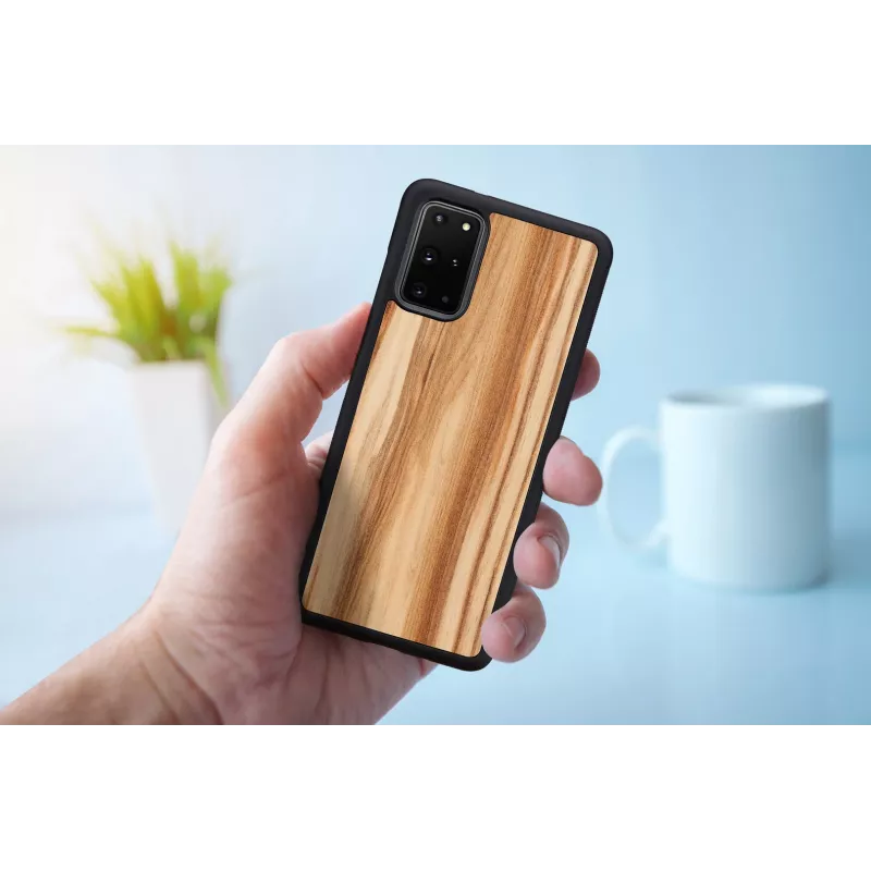 Viedtālruņa maciņš man and wood Galaxy S20+ kapučīno melns – aizsargājošs