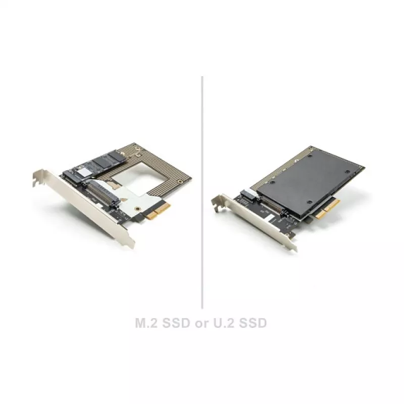 Iekšējā M.2 / U.2 adaptera karte DELOCK 90854 — PCIe 4.0 (saimnieks: PCIe, izejas: M.2 Key M 110 mm, U.2)