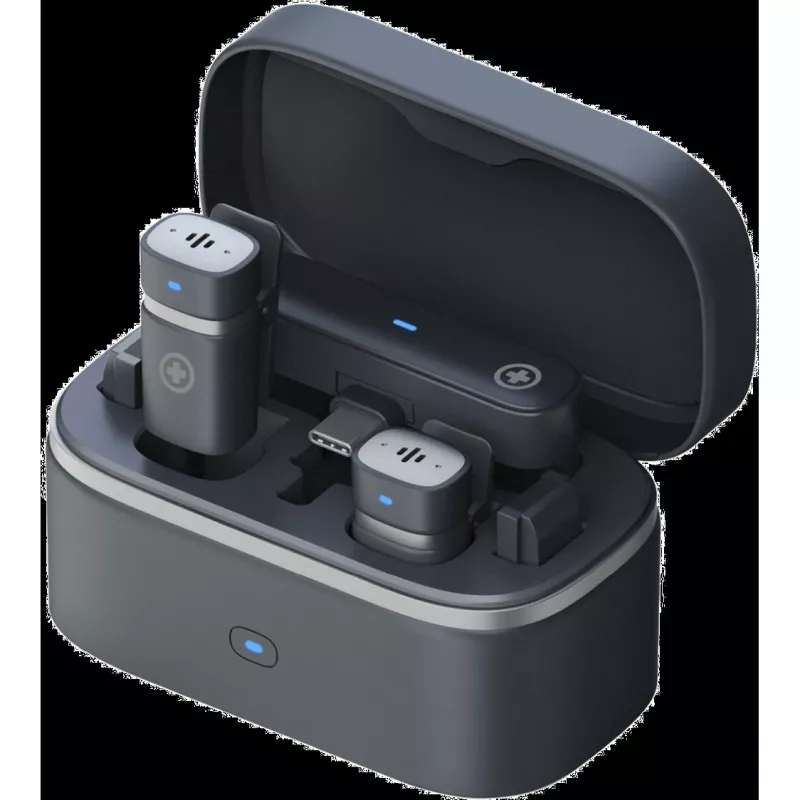 Bezvadu mikrofonu komplekts Plusonic PS-TDS9 ar USB-C, Lightning un 3,5 mm savienotājiem
