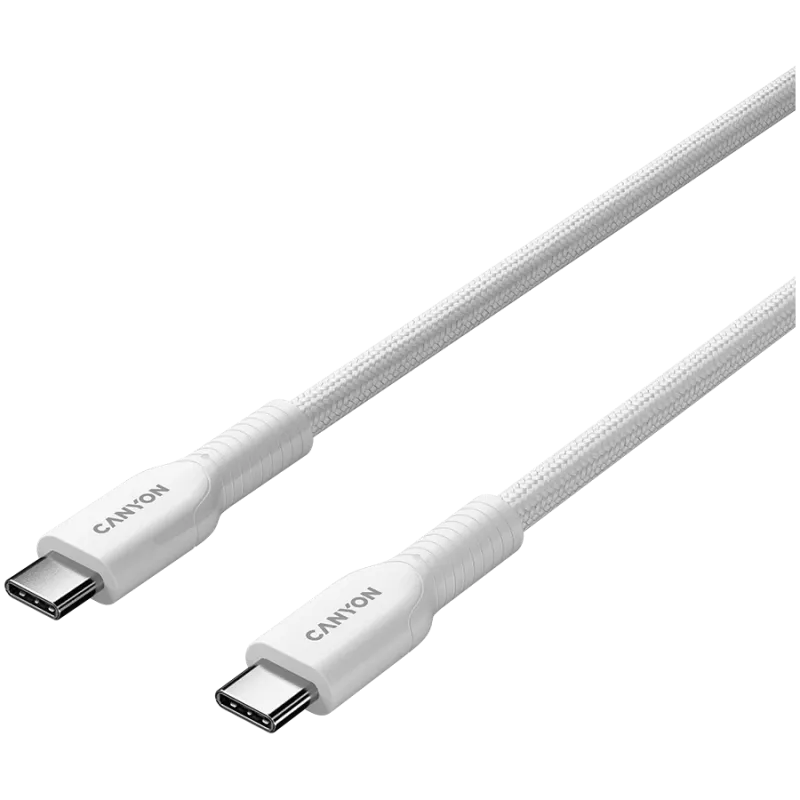 CANYON kabelis OnWire 60CL C-C 60W COLOR Pīts 1m Balts