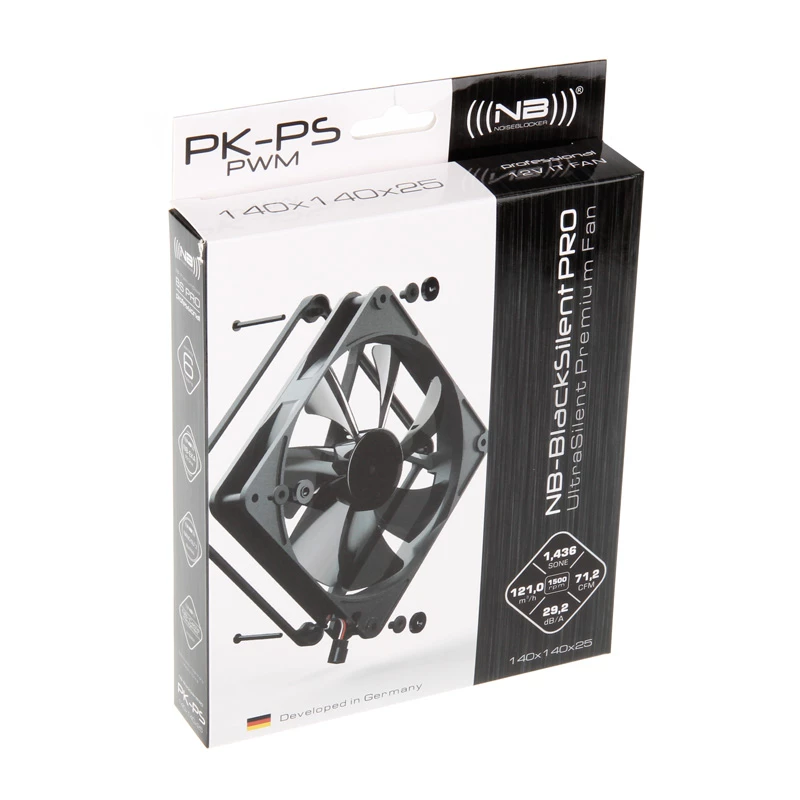 Noiseblocker NB-BlackSilent Pro 140mm korpusa ventilators - melns