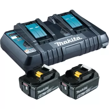 Makita DC18RD - akumulatora lādētājs + akumulators 2 x - litija jonu - 6 Ah - 108 Wh - 2 x akumulatora uzlāde
