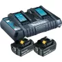 Makita DC18RD - akumulatora lādētājs + akumulators 2 x - litija jonu - 6 Ah - 108 Wh - 2 x akumulatora uzlāde