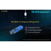 Atslēgu piekariņa lukturītis Nitecore TIKI GITD BLUE — pelēks, USB atkārtoti uzlādējams, 1 lm, 55 mm, 12 g, IP66, triecienizturīgs