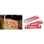 agipa signālu etiķete 60 x 190 mm — “FRAGILE” balts teksts uz sarkana fona