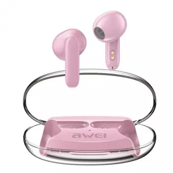 Bluetooth austiņas Awei T85 ENC TWS rozā