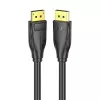 DisplayPort 1.4 kabelis Vention HCCBI, 3 m, 8K@60Hz / 4K@120Hz, 80 Gbit/s, apzeltīti kontakti, melns