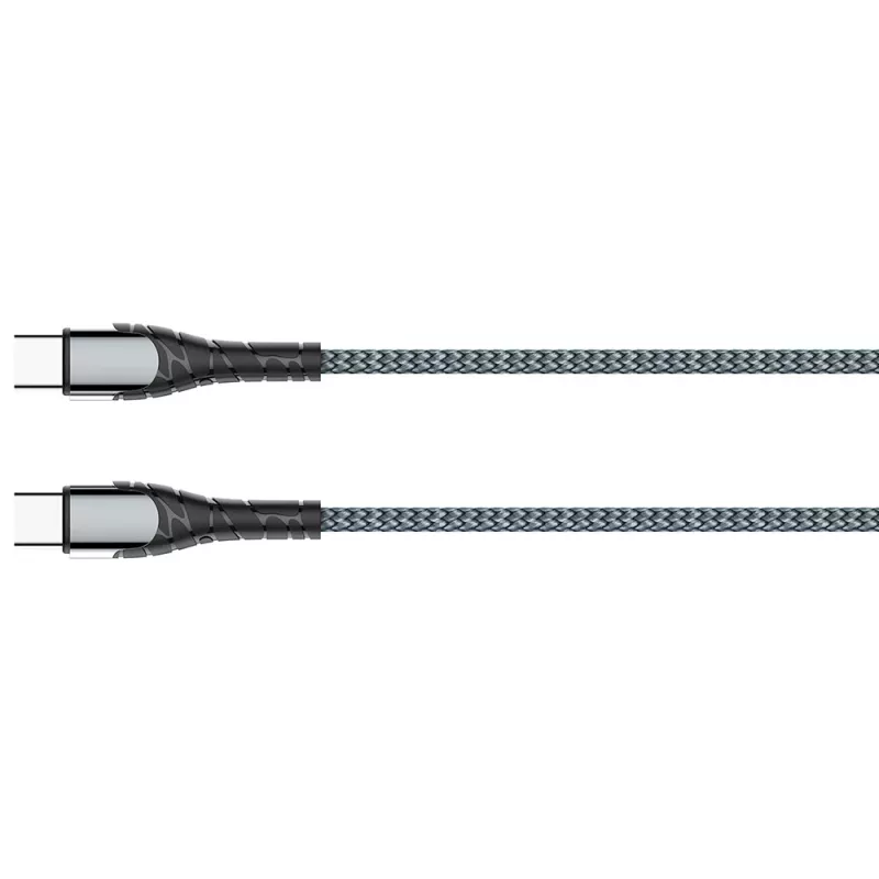 USB Type-C uzlādes kabelis ColorWay CW-CBPDCC040-GR, 65W PD, 1 m, zaļš