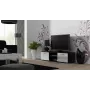 Cama TV statīvs SOHO 140 melns/balts glancēts