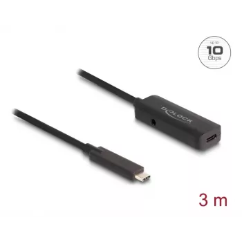 USB kabelis DeLOCK 80027 3m USB C melns
