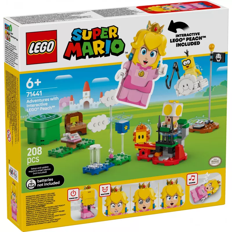 LEGO 71441 Super Mario interaktīvā LEGO Peach figūras komplekts, saderīgs ar LEGO sistēmu