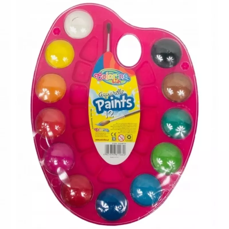 Colorino Kids Ūdenskrāsu palete 12 krāsas