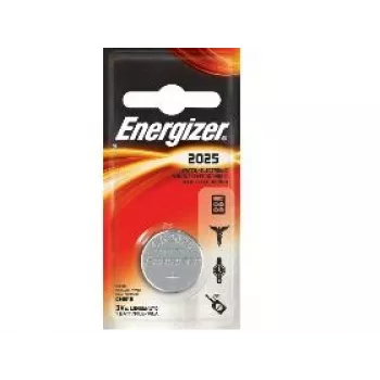 Vienreizējas lietošanas litija pogas baterija Energizer CR2025 3 V, 1 gab.