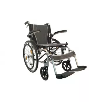 Ratiņkrēsls ANTAR AT52311 — alumīnija viegls salokāms ratiņkrēsls, sēdekļa platums 46 cm, maksimālais lietotāja svars 115 kg