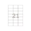Avery - Etiķetes - Baltas - 42,3 X 70 Mm 2100 etiķetes (100 loksnes X 21) (3652)