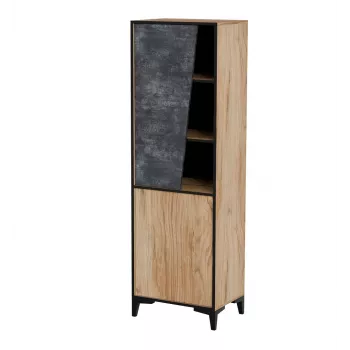 Plauktu bloks cama meble OVO 2D grāmatu skapis 50×38×182,5 cm ozols/betons