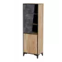 Plauktu bloks cama meble OVO 2D grāmatu skapis 50×38×182,5 cm ozols/betons