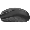 CANYON MW-7, 2,4 GHz bezvadu pele, 6 pogas, DPI 800/1200/1600, ar 1 AA bateriju, izmērs 110*60*37 mm, 58 g, melna