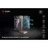 CPU dzesētājs SAVIO SAVGCOVORTEXX2ARGB ar 4 siltuma caurulēm, 120 mm ARGB ventilatoru, melns