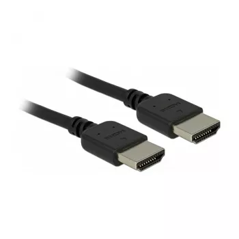 HDMI kabelis DeLOCK 85216 1,5 m, spraudnis-svižs, melns