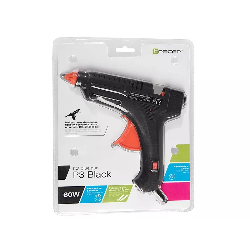 Līmes pistole TRACER 46512 P3 melna 100W