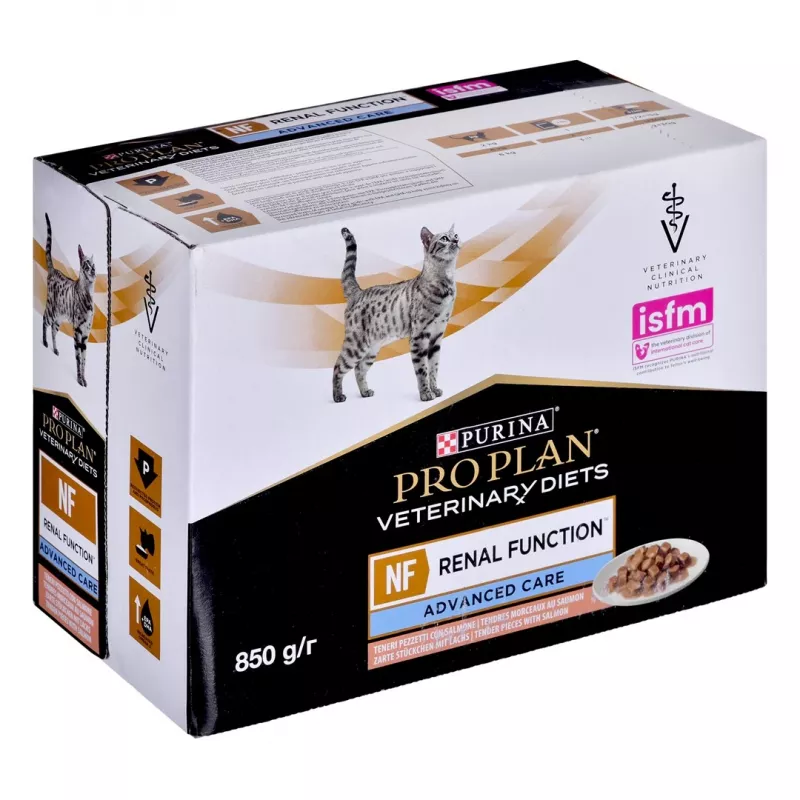 mitrā kaķu barība Purina Nestlé NF Renal Function Feline Salmon 10 x 85 g veterinary diet