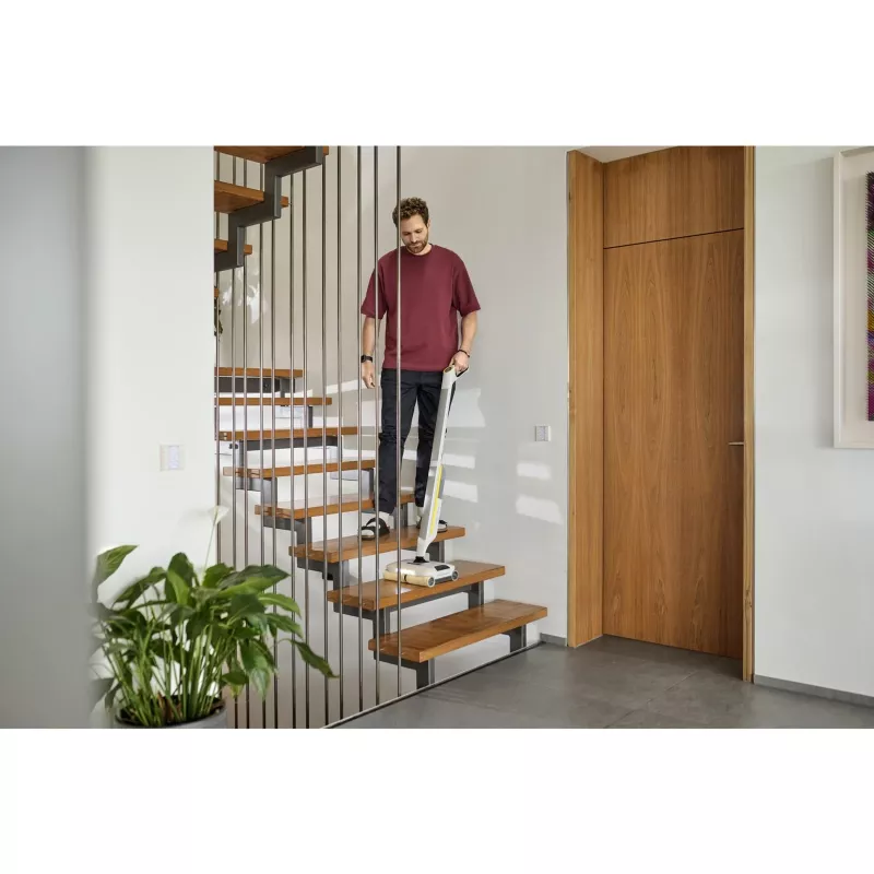 Electric broom Kärcher FC 8 Smart Signature Line baterija Wet Bagless Silver balta dzeltena