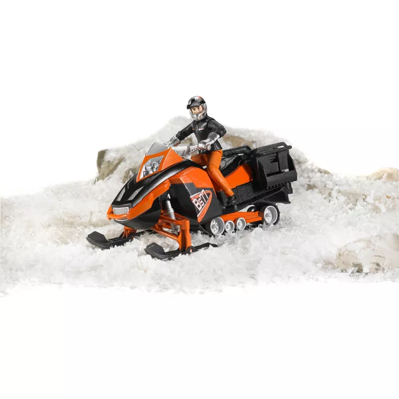 Bruder sniega motocikls ar vadītāju