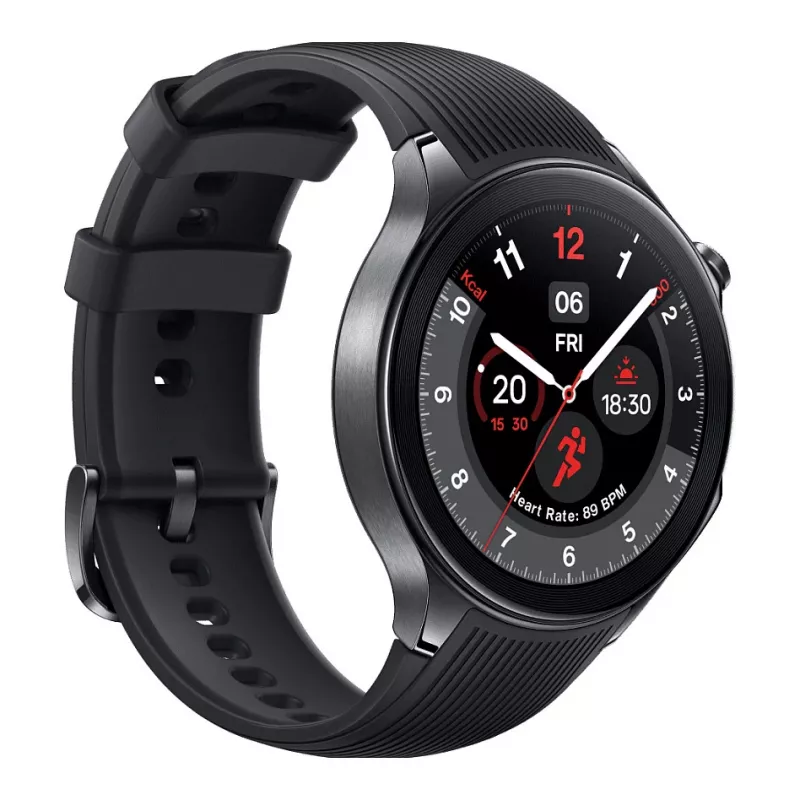 OnePlus Watch 2 - 46 mm - viedpulkstenis ar siksniņu - Fluoroelastomer - Plaukstas izmērs: 140-210 mm - Displejs 3,63 cm (1,43)