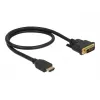 Video kabeļa adapteris DeLOCK 85651 0,5 m HDMI A tipa DVI melns