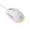 Spēļu pele STEELSERIES Rival 3 Gen 2 — optiska, 8500 DPI, vadu USB Type-A, labroču, balta, 77 g
