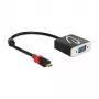 Video kabeļa adapteris DeLOCK 62994 USB Type-C uz VGA 0.2m melns