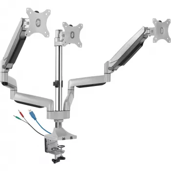 ICY BOX IB-MS505-TI 81.3 cm (32 collas) Galda statīvs Melns, Sudraba