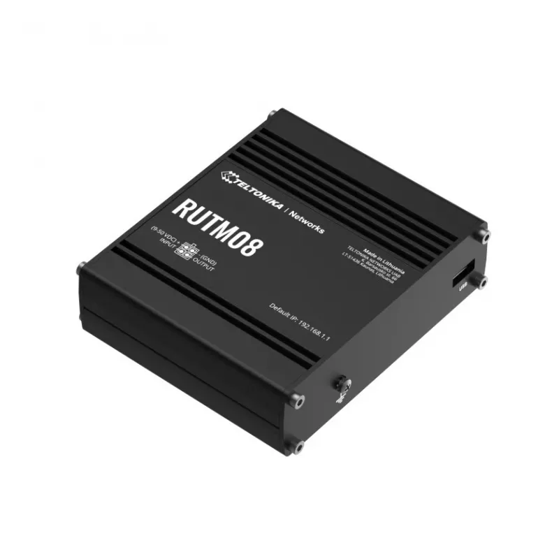 Teltonika RUTM08 vadu maršrutētājs Gigabit Ethernet Melns