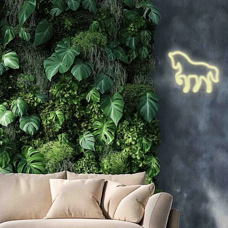 LED Neona Zīme MANTA SNL103WH — Zirga motīvs, balta