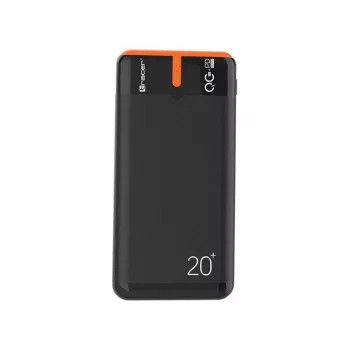 Portatīvais lādētājs TRACER EnerGen 20000 mAh, Power Delivery 20W, USB-C ieeja, 2×USB-A izejas, 3 ierīču atbalsts, oranžs