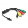 DeLOCK 4 portu USB 2.0 kabeļa centrmezgls USB Type-C uz 3 x USB-A sievišķā + 1 x USB-C vīrišķā