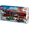 LEGO CITY 60445 F1 - Kravas auto ar RB20 un AMR24 F1 mašīnām