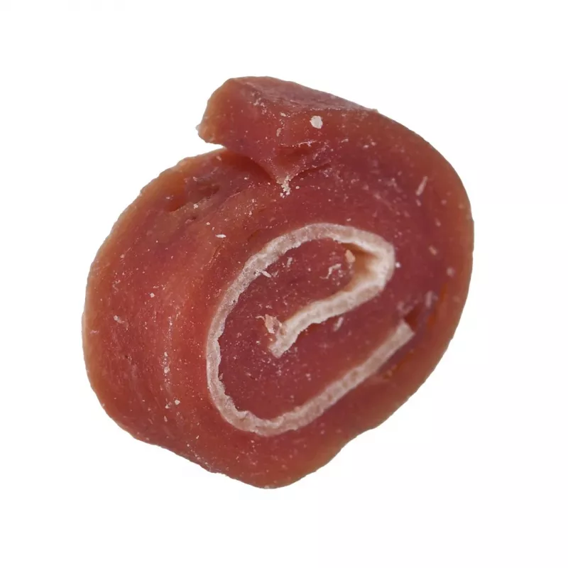 Suņu gardumi PETITTO Sushi ar zivīm un pīli 500 g — mīksti hipoalerģiski dresūras gardumi, olbaltumvielas 26%, mitrums 23%