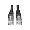Eaton Tripp Lite Series Cat6 Gigabit Snagless Molded (UTP) Ethernet kabelis (RJ45 M/M), PoE, melns, 5 pēdas (1,52 m) - Savienojuma kabelis - RJ-45 (vīr.) uz RJ-45 (vīr.) - 1,52 m - UTP - CAT 6 - Mou